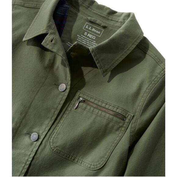 L.L. Bean Chore Jacket Heritage-Inspired Flannel Lined Canvas Jacket - Picture 4 of 9